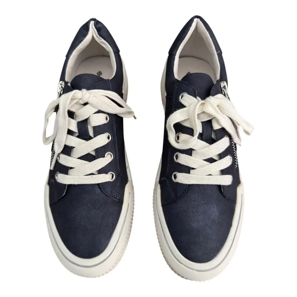 Patrizia Shoes Womens‎ Size 9 Navy Blue Darah N-40 Zip Lace Up Comfort Sneakers